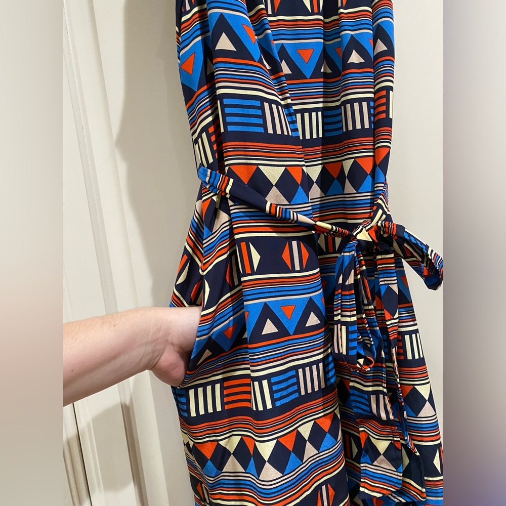 Marc by Marc Jacobs gorgeous blue, red and white silk dress - Picture 9 of 13